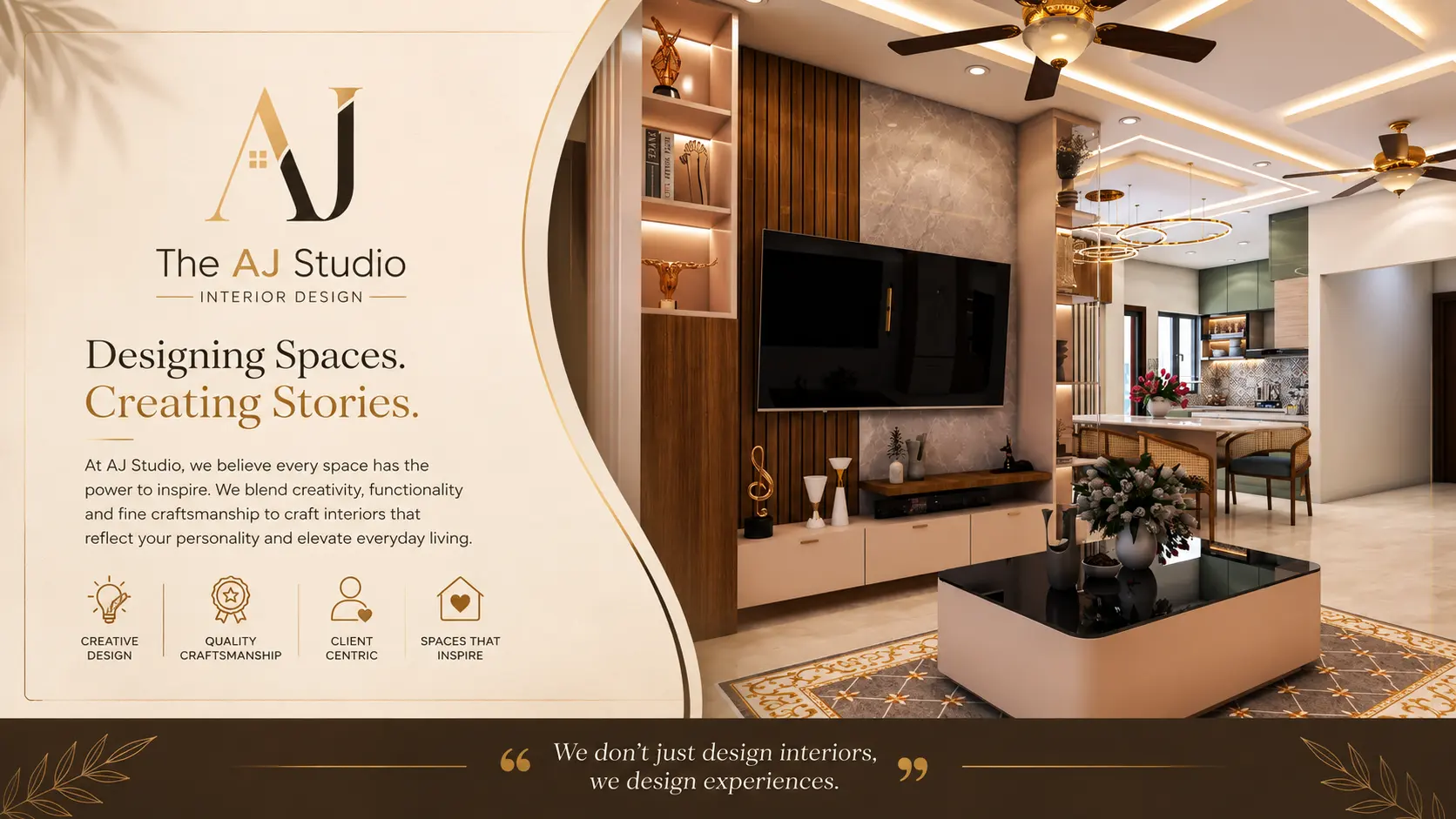 AJ Studio founder or brand message